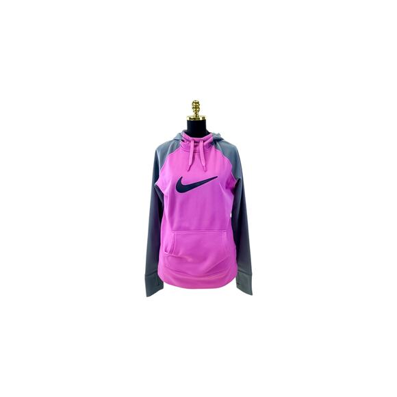 Nike Women's Purple/Grey Colorblock Hoodie - Size Large - Picture 1 of 6